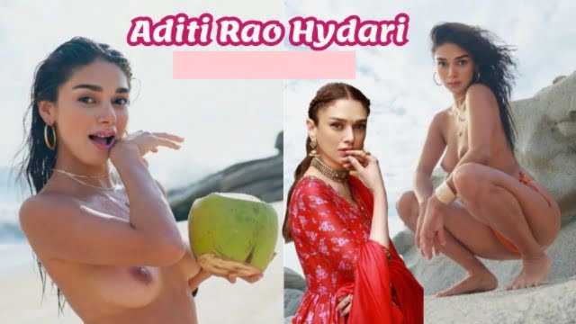 Aditi Rao Hydari small boobs and erect nipples while posing on the beach